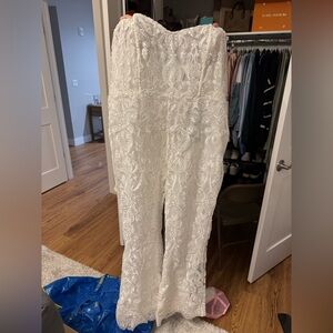 Fashion nova White Lace Jumpsuit